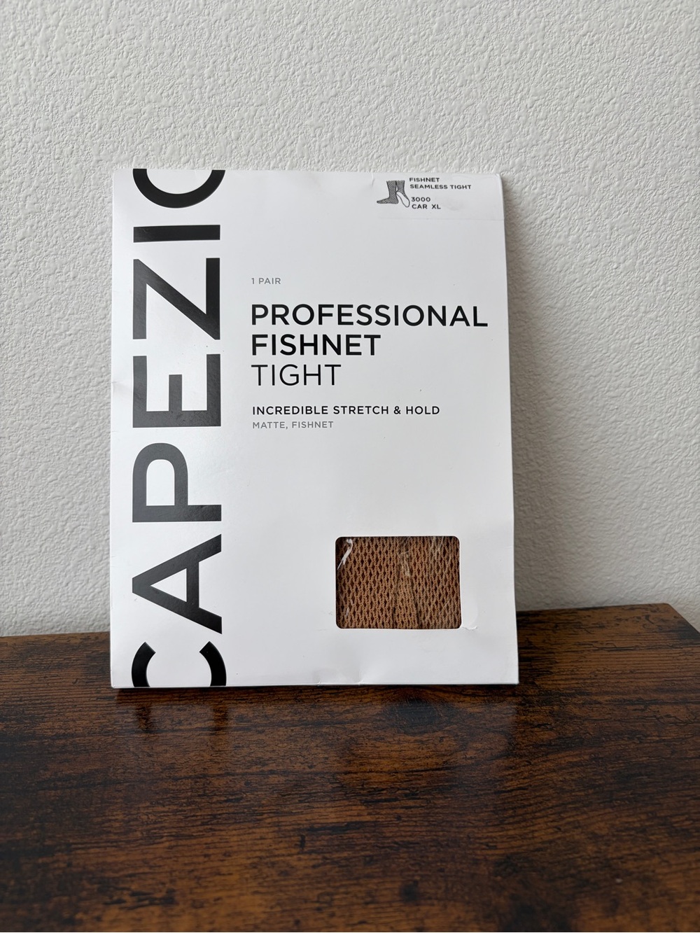 Capezio Professional Fishnet Seamless Tights in Caramel XL